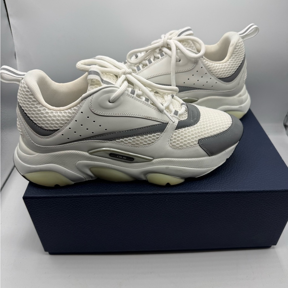 Dior White and Gray Men's Chunky Sneakers